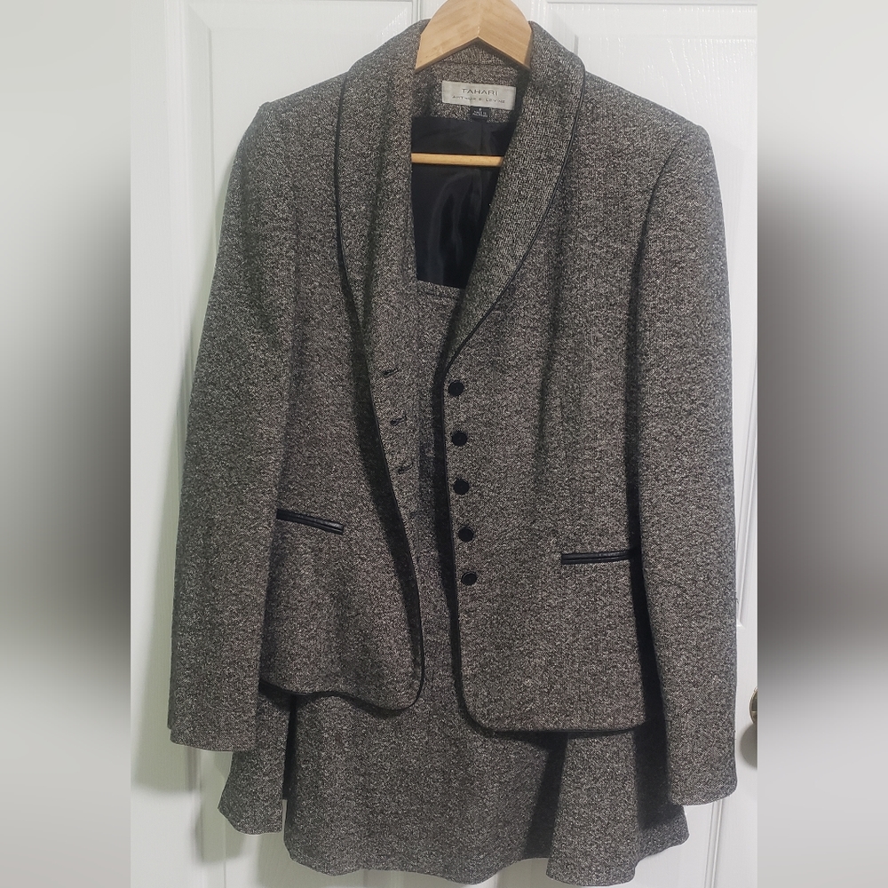 Tahari wool suit